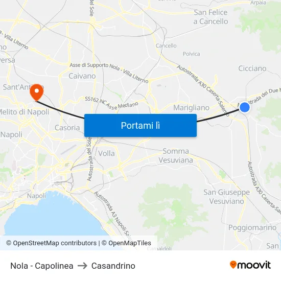 Nola - Capolinea to Casandrino map