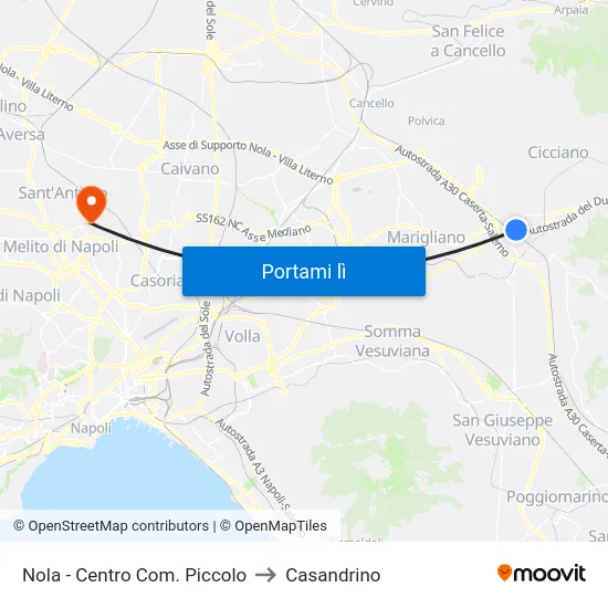 Nola - Centro Com. Piccolo to Casandrino map