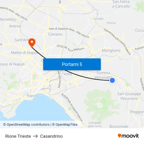 Rione Trieste to Casandrino map