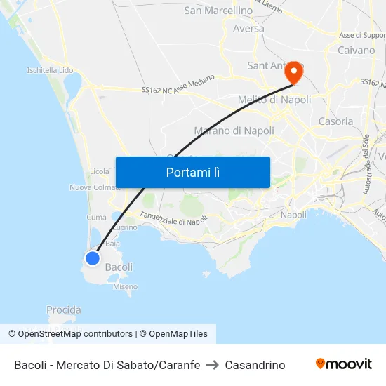 Bacoli - Mercato Di Sabato/Caranfe to Casandrino map
