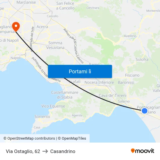 Via Ostaglio,  62 to Casandrino map