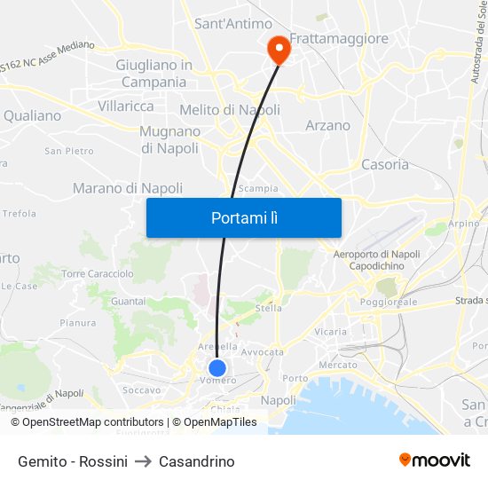 Gemito - Rossini to Casandrino map