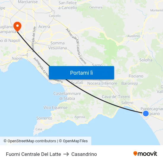 Fuorni Centrale Del Latte to Casandrino map