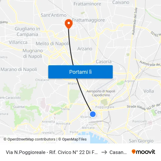 Via N.Poggioreale - Rif. Civico N° 22 Di Fronte Carcere to Casandrino map