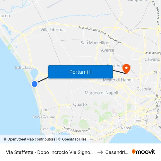 Via Staffetta - Dopo Incrocio Via Signorelle to Casandrino map