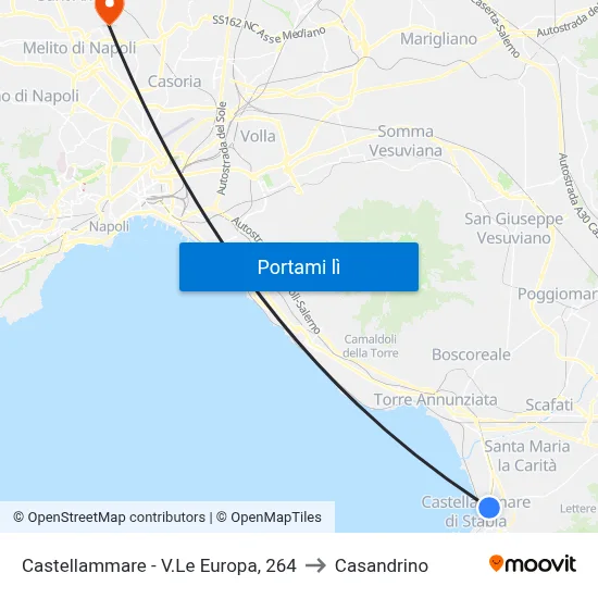 Castellammare - V.Le Europa, 264 to Casandrino map