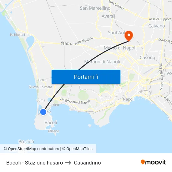 Bacoli - Stazione Fusaro to Casandrino map