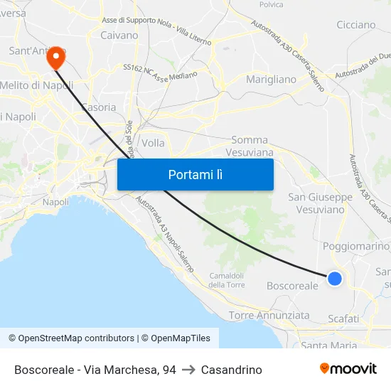 Boscoreale - Via Marchesa, 94 to Casandrino map