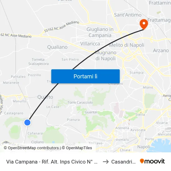 Via Campana - Rif. Alt. Inps Civico N° 233 to Casandrino map