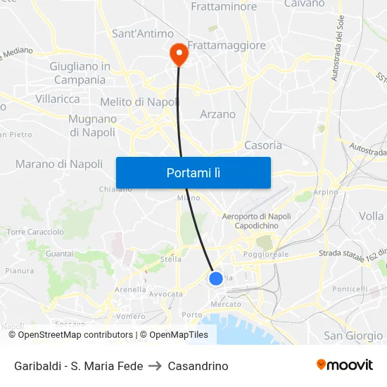 Garibaldi - S. Maria Fede to Casandrino map