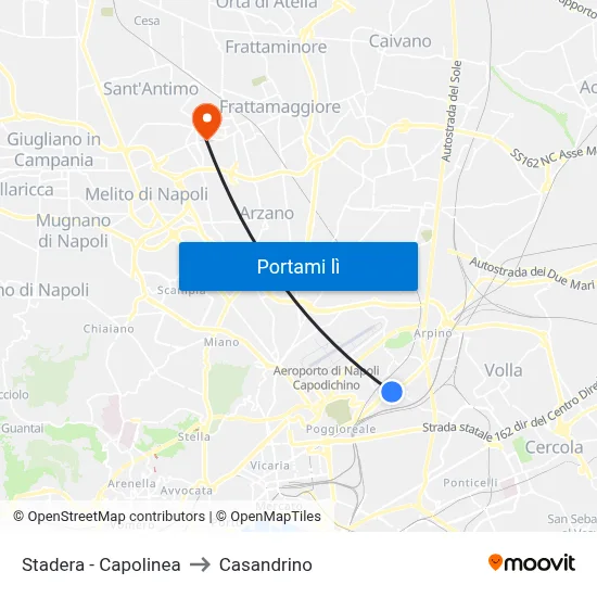 Stadera - Capolinea to Casandrino map