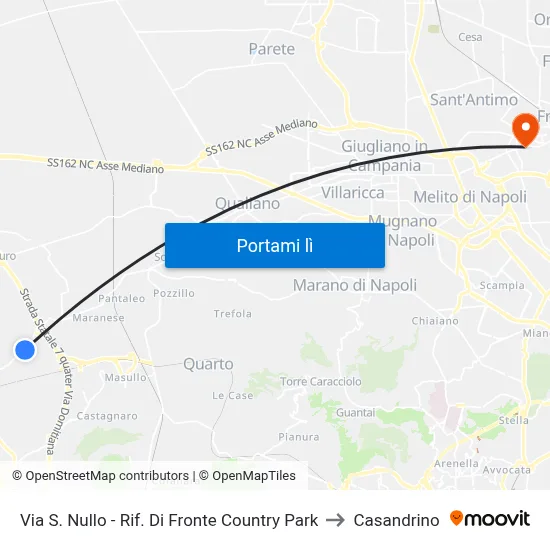 Via S. Nullo - Rif. Di Fronte Country Park to Casandrino map