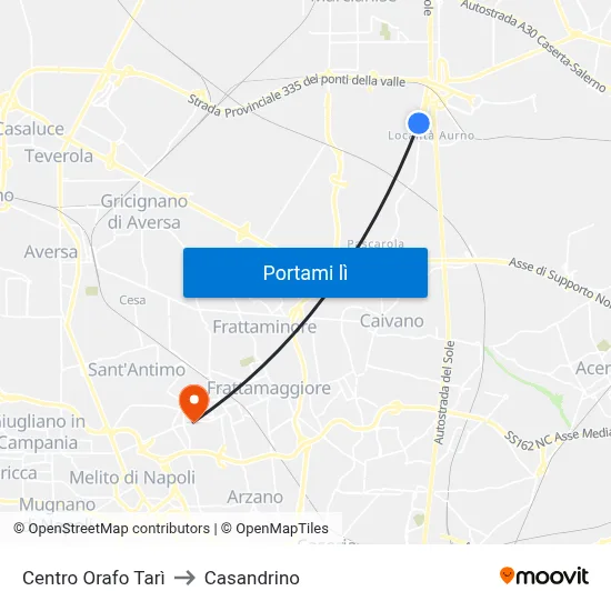 Centro Orafo Tarì to Casandrino map
