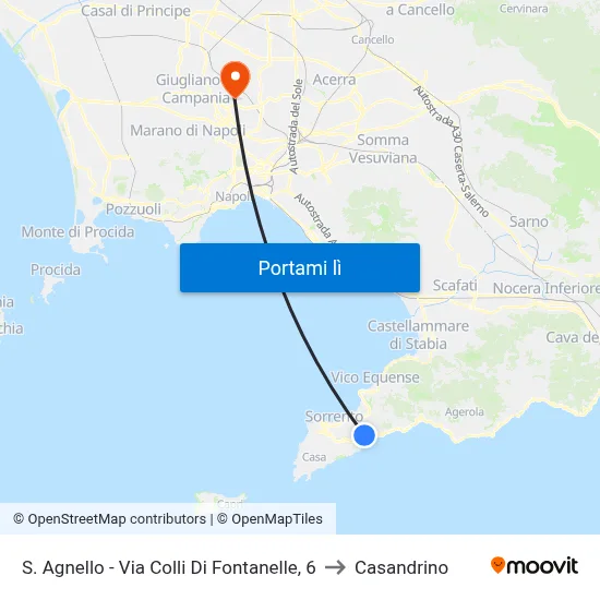 S. Agnello - Via Colli Di Fontanelle, 6 to Casandrino map