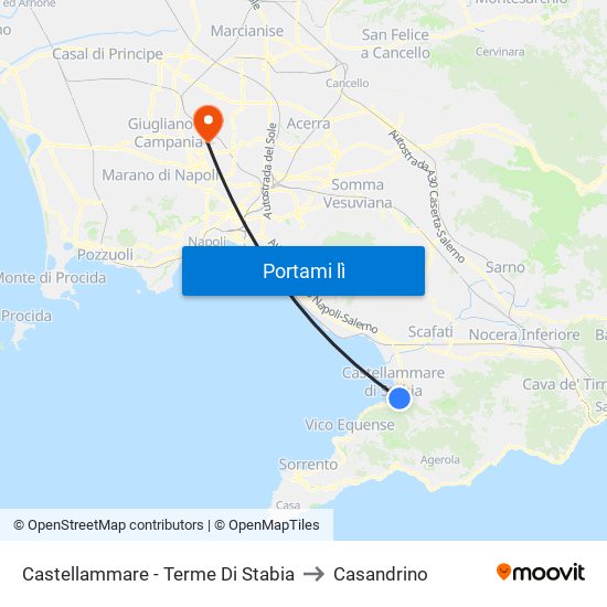 Castellammare - Terme Di Stabia to Casandrino map