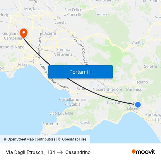 Via Degli Etruschi, 134 to Casandrino map