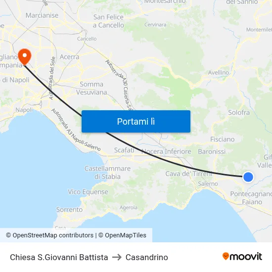 Chiesa S.Giovanni Battista to Casandrino map