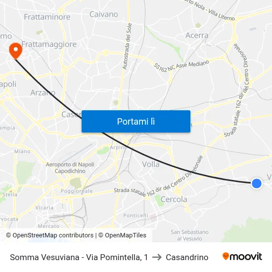Somma Vesuviana - Via Pomintella, 1 to Casandrino map
