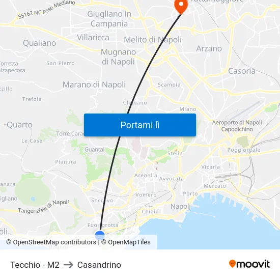 Tecchio - M2 to Casandrino map