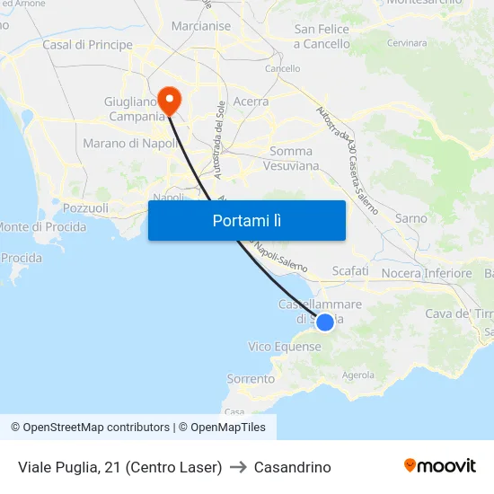 Viale Puglia, 21 (Centro Laser) to Casandrino map