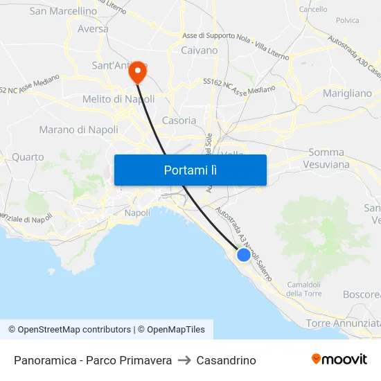 Panoramica - Parco Primavera to Casandrino map