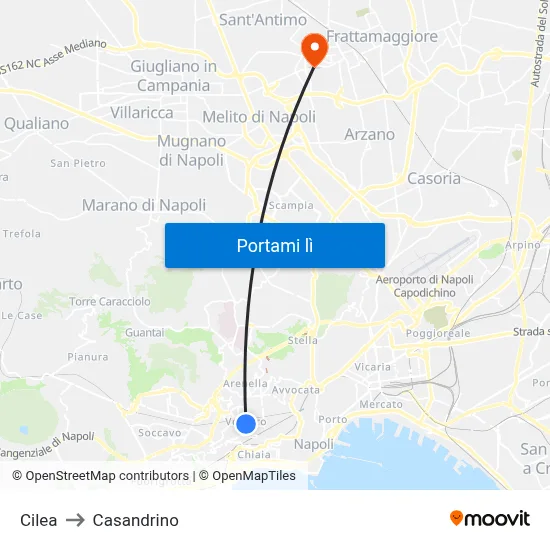 Cilea to Casandrino map