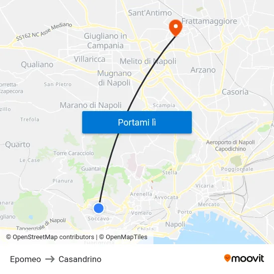 Epomeo to Casandrino map