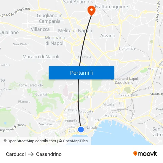 Carducci to Casandrino map