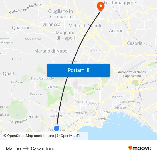 Marino to Casandrino map