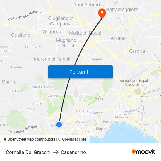 Cornelia Dei Gracchi to Casandrino map