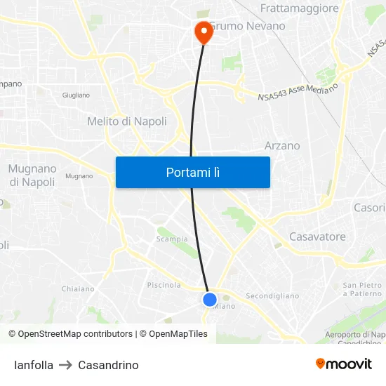 Ianfolla to Casandrino map