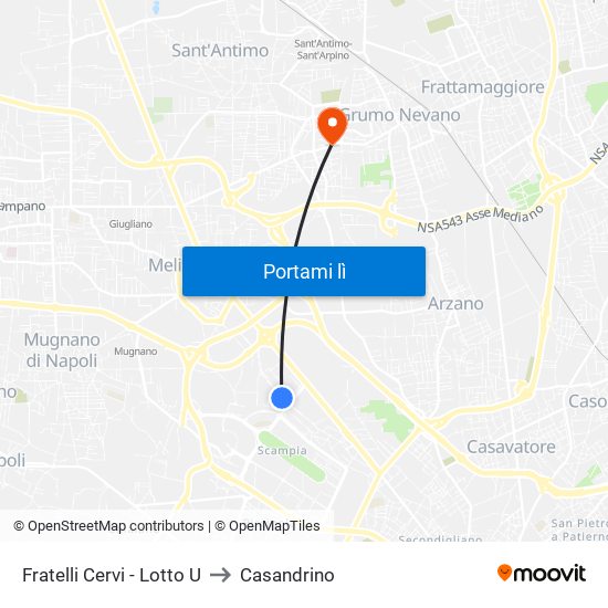 Fratelli Cervi - Lotto U to Casandrino map