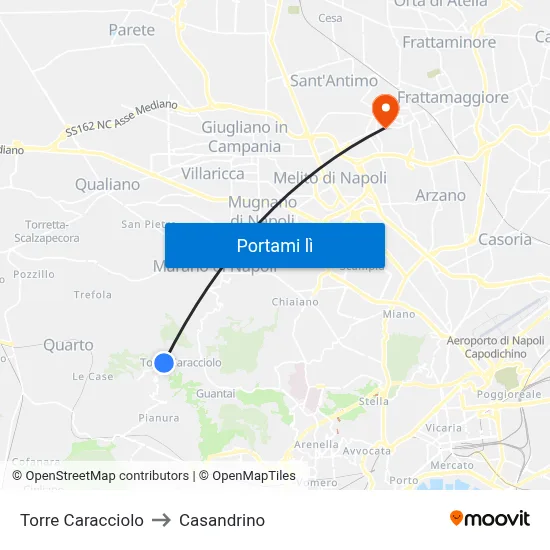 Torre Caracciolo to Casandrino map