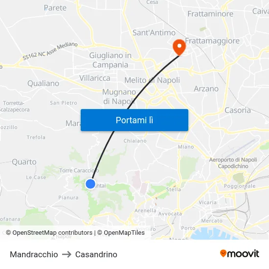 Mandracchio to Casandrino map