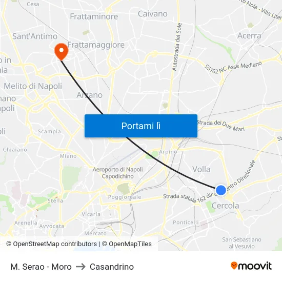 M. Serao - Moro to Casandrino map