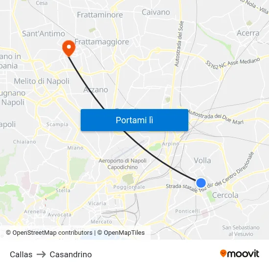 Callas to Casandrino map