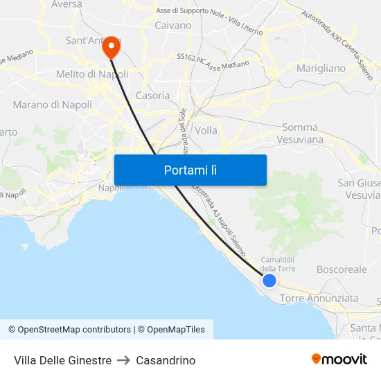 Villa Delle Ginestre to Casandrino map
