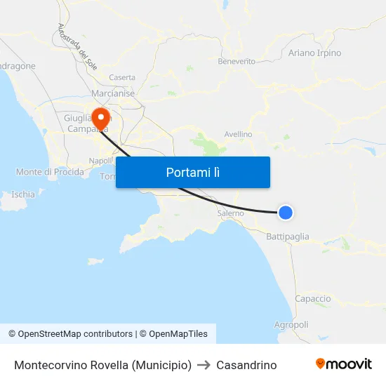 Montecorvino Rovella (Municipio) to Casandrino map