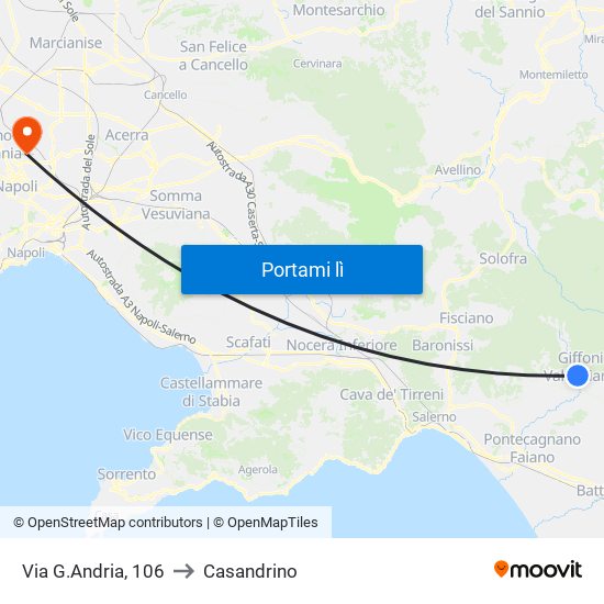 Via G.Andria, 106 to Casandrino map