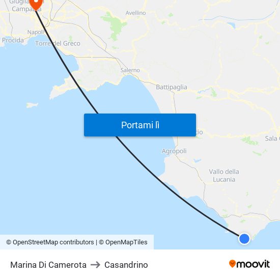 Marina Di Camerota to Casandrino map