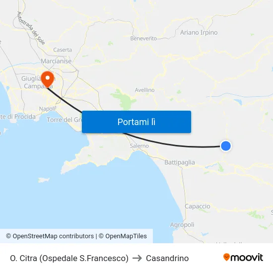 O. Citra (Ospedale S.Francesco) to Casandrino map