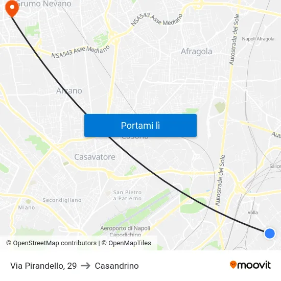 Via Pirandello, 29 to Casandrino map
