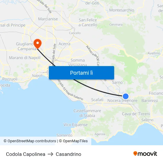 Codola Capolinea to Casandrino map