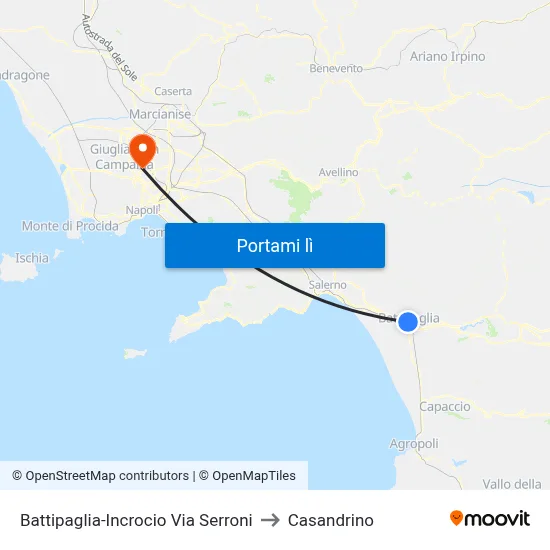Battipaglia-Incrocio Via Serroni to Casandrino map