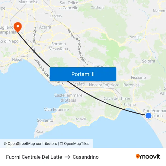 Fuorni Centrale Del Latte to Casandrino map
