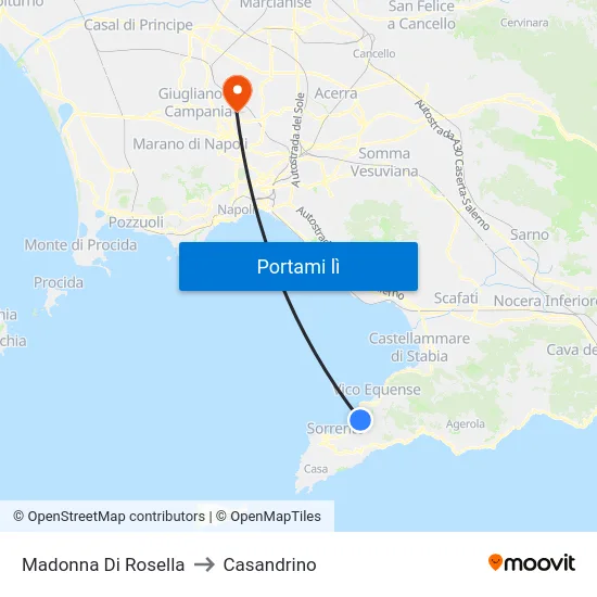 Madonna Di Rosella to Casandrino map