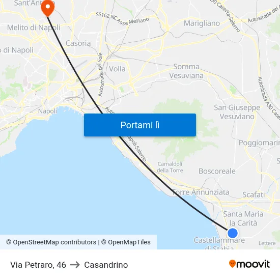 Via Petraro, 46 to Casandrino map