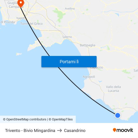 Trivento - Bivio Mingardina to Casandrino map