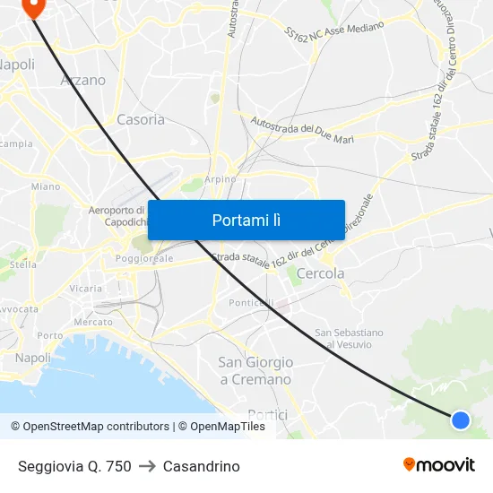 Seggiovia Q. 750 to Casandrino map