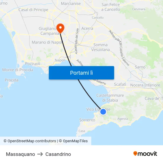Massaquano to Casandrino map